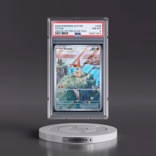 2025 Pokémon Svp EN-SV Black Star Promo #208 Victini - Unova Victini Illustration Collection (PSA 8