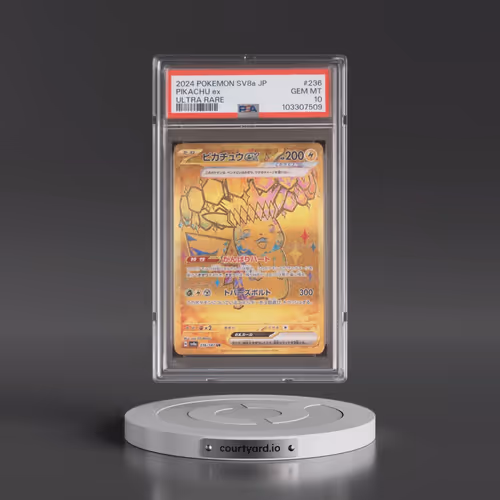 2024 Pokémon Sv8a-Terastal Fest EX #236 Pikachu EX - Holo Ultra Rare (PSA 10 GEM MINT)