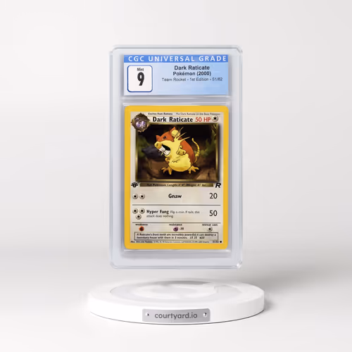2000 Team Rocket #51/82 Dark Raticate - 1st Edition 1st Edition (CGC 9 MINT)