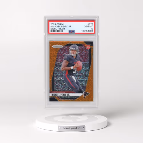2024 Panini Prizm #378 Michael Penix Jr. - Disco Prizm (PSA 10 GEM MINT)