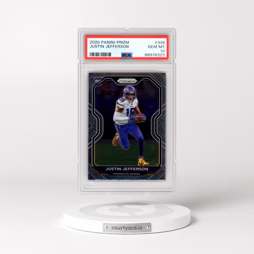 2020 Panini Prizm #398 Justin Jefferson (PSA 10 GEM MINT)