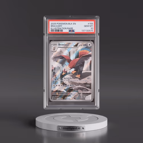 2025 Pokémon Blk EN-Black Bolt #155 Braviary - Illustration Rare (PSA 10 GEM MINT)
