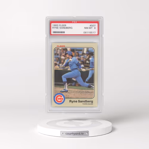 1983 Fleer #507 Ryne Sandberg (PSA 8 NM-MT)