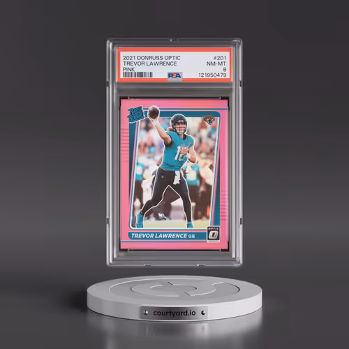 2021 Panini Donruss Optic #201 Trevor Lawrence - Pink (PSA 8 NM-MT)