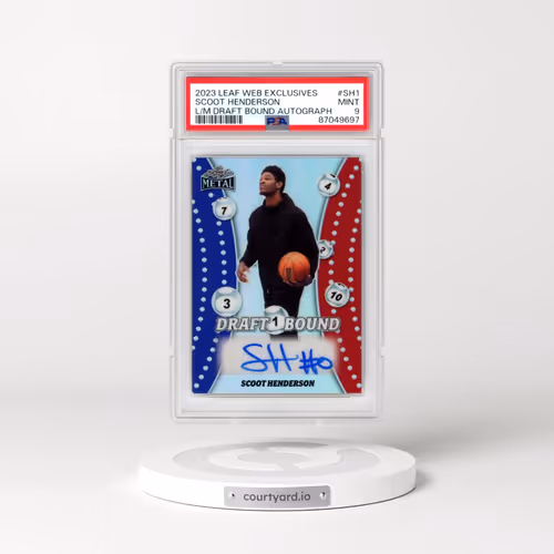 2023 Leaf Web Exclusives #SH1 Scoot Henderson - Leaf Metal Draft Bound Autograph (PSA 9 MINT)