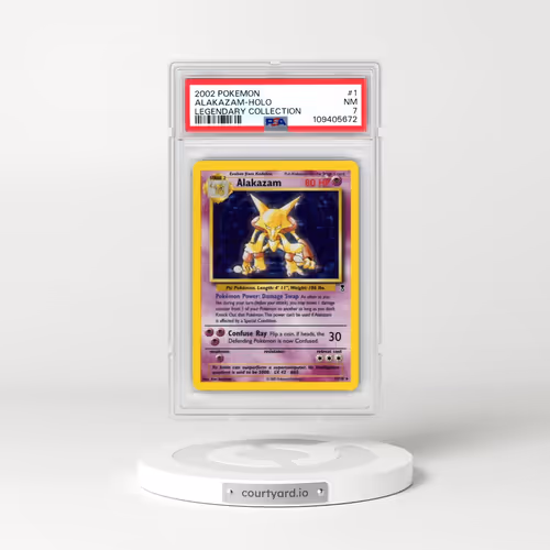 2002 Pokémon Legendary Collection #1 Alakazam - Holo (PSA 7 NM)