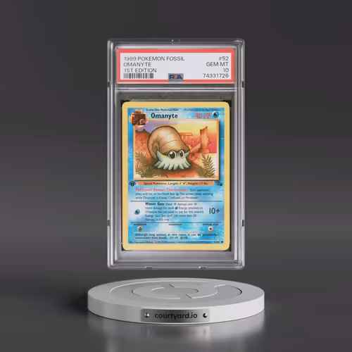 1999 Pokémon Fossil #52 Omanyte - 1st Edition (PSA 10 GEM MINT)