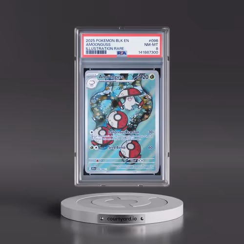 2025 Pokémon Blk EN-Black Bolt #096 Amoonguss - Illustration Rare (PSA 8 NM-MT)