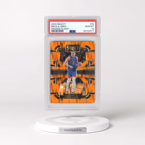 2023 Panini Select #32 Nikola Jokic - Orange Flash (PSA 10 GEM MINT)