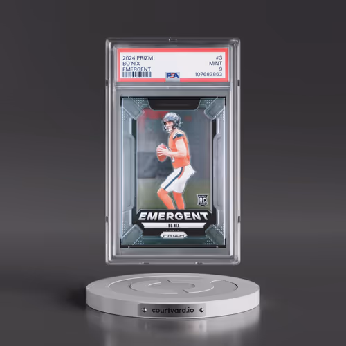 2024 Panini Prizm Emergent #3 Bo Nix (PSA 9 MINT)