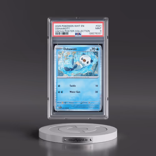 2025 Pokémon Wht EN-White Flare #021 Oshawott - Unova Poster Collection (PSA 9 MINT)