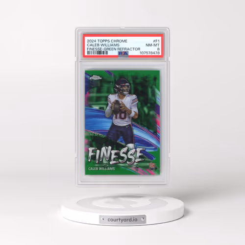 2024 Topps Chrome Finesse #F1 Caleb Williams - Green Refractor (PSA 8 NM-MT)