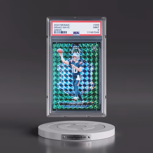 2024 Panini Mosaic #303 Drake Maye - Green (PSA 9 MINT)