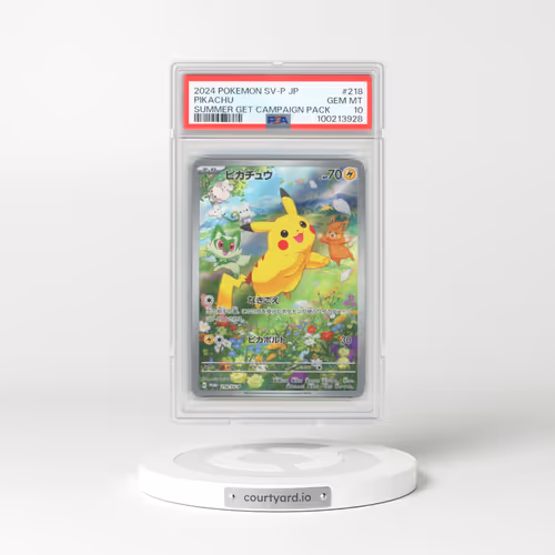 2024 Pokémon SV-P Promo #218 Pikachu - Summer of Pokeca Is Here! Promo Card Get Campaign Pack (PSA 10 GEM MINT)