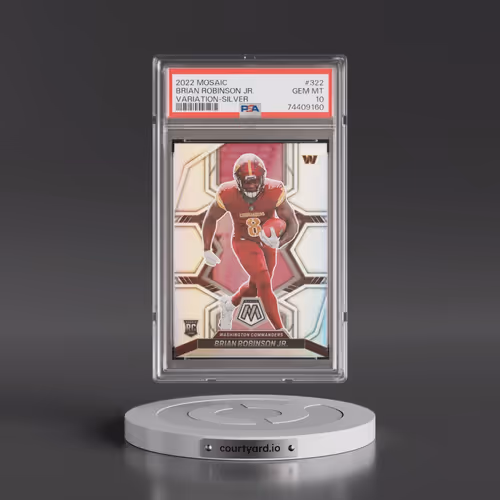 2022 Panini Mosaic #322 Brian Robinson Jr. - Variation-Silver (PSA 10 GEM MINT)