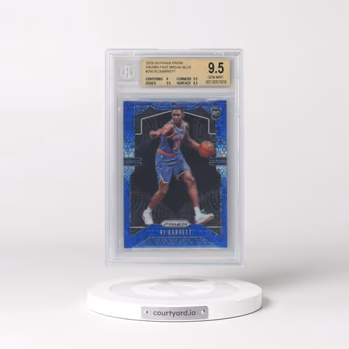 2019 Panini Prizm #250 RJ Barrett - Fast Break Prizm-Blue (BGS 9.5 GEM MINT)