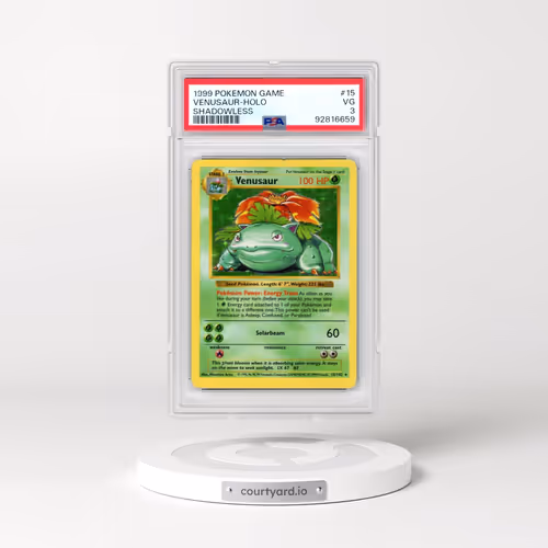 1999 Pokémon Game #15 Venusaur - Holo Shadowless (PSA 3 VG)