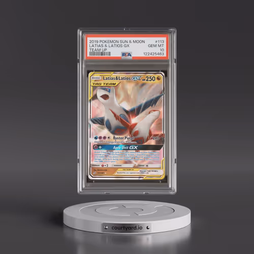 2019 Pokémon Sun & Moon Team Up #113 Latias & Latios GX - Holo (PSA 10 GEM MINT)