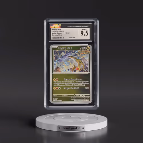 2024 Stellar Crown - SCR EN #111/142 Raging Bolt - Reverse Holo (CGC 9.5 MINT+)