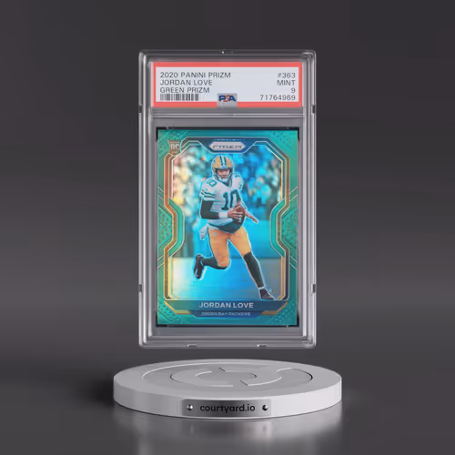2020 Panini Prizm #363 Jordan Love - Green Prizm (PSA 9 MINT)