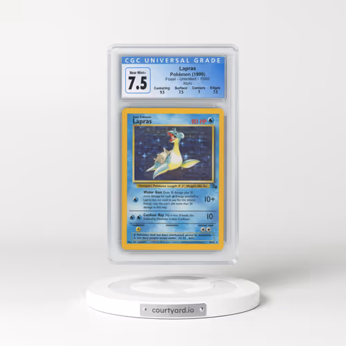 1999 Fossil #10/62 Lapras - Galaxy Star Holo (CGC 7.5 NM+)