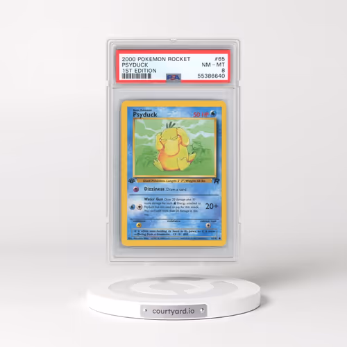 2000 Pokémon Rocket #65 Psyduck - 1st Edition (PSA 8 NM-MT)