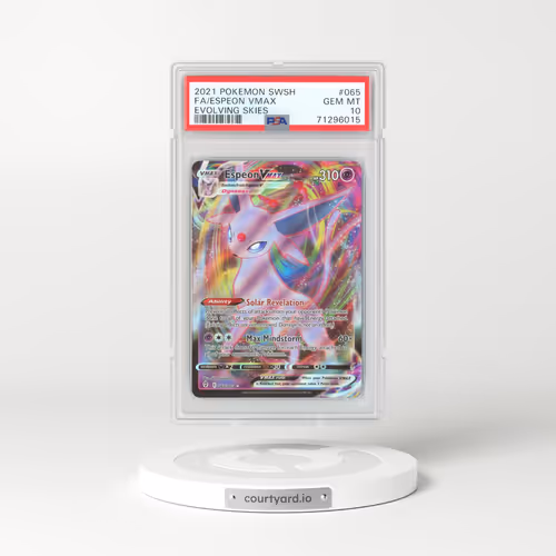 2021 Evolving Skies #65 Espeon VMAX - Full Art Holo (PSA 10 GEM MINT)