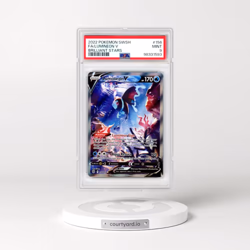 2022 Pokémon Sword & Shield Brilliant Stars #156 Lumineon V - Holo Full Art (PSA 9 MINT)