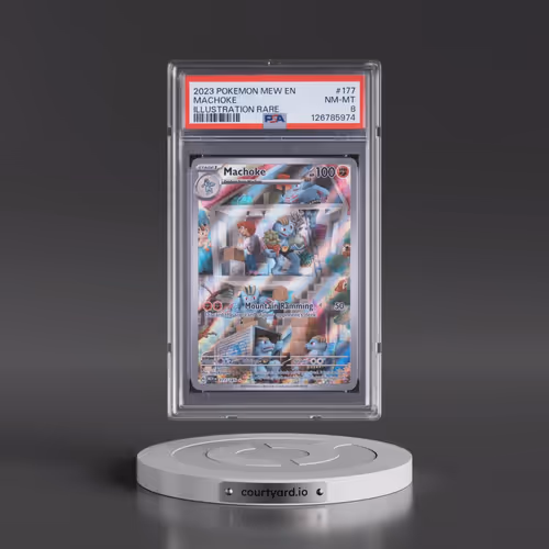 2023 Pokémon Mew EN-151 #177 Machoke - Illustration Rare (PSA 8 NM-MT)