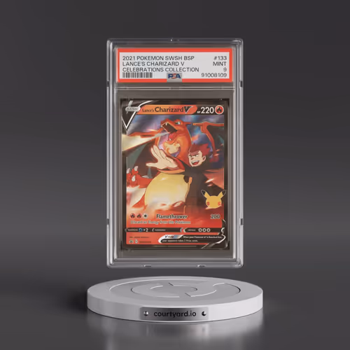 2021 Pokémon Swsh Black Star Promo #133 Lance's Charizard V - Holo Celebrations Collection (PSA 9 MI