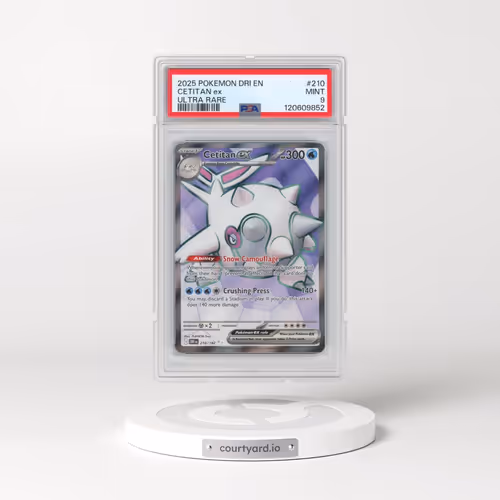 2025 Pokémon Dri EN-Destined Rivals #210 Cetitan EX - Holo Ultra Rare (PSA 9 MINT)