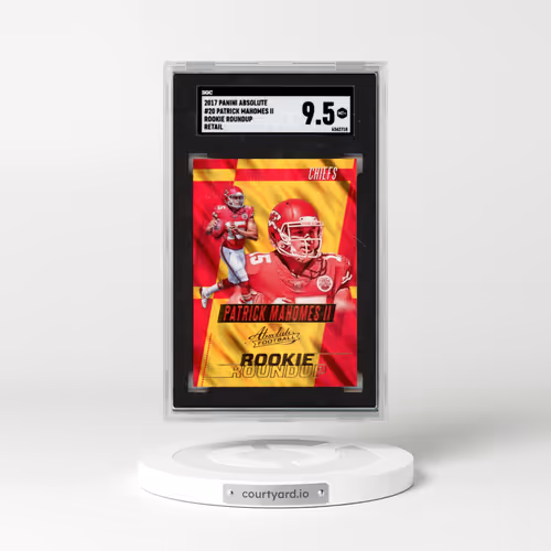 2017 Panini Absolute #20 Patrick Mahomes II - Rookie Roundup Retail (SGC 9.5 MINT+)