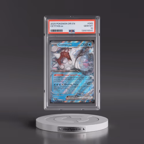 2025 Pokémon Dri EN-Destined Rivals #065 Cetitan EX - Holo (PSA 10 GEM MINT)
