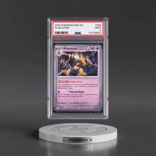 2025 Pokémon Meg EN-Mega Evolution #056 Alakazam (PSA 9 MINT)
