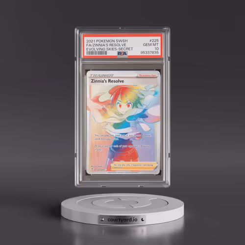 2021 Pokémon Sword & Shield Evolving Skies #225 Zinnia's Resolve - Full Art Secret (PSA 10 GEM MINT)