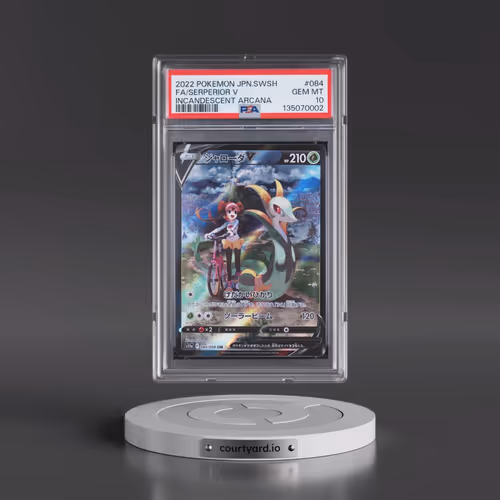 2022 Pokémon Sword & Shield Incandescent Arcana #084 Serperior V - Holo Full Art (PSA 10 GEM MINT)