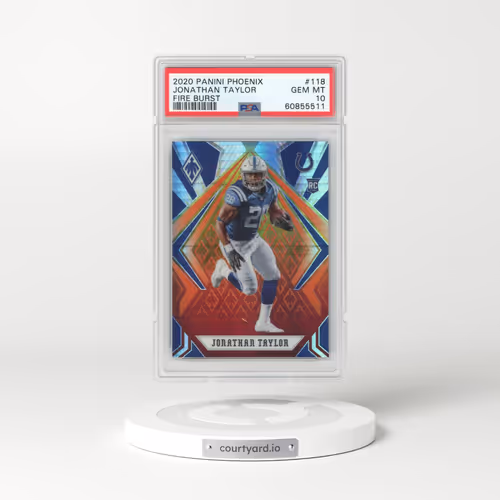 2020 Panini Phoenix #118 Jonathan Taylor - Fire Burst (PSA 10 GEM MINT)