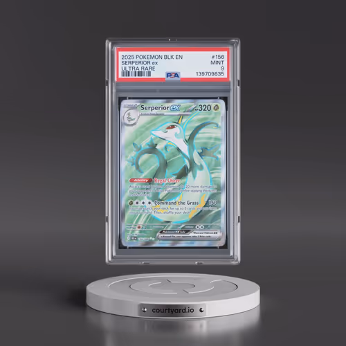 2025 Pokémon Blk EN-Black Bolt #156 Serperior EX - Holo Ultra Rare (PSA 9 MINT)