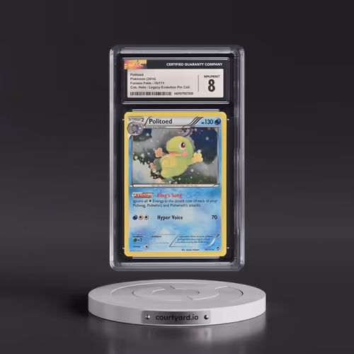 2014 Furious Fists #18/111 Politoed - Cosmos Holo (Cos. Holo) Legacy Evolution Pin Collection (CGC 8