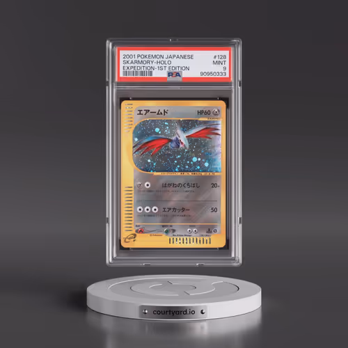 2001 Pokémon Expedition #128 Skarmory - 1st Edition Holo (PSA 9 MINT)