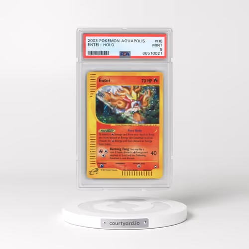 2003 Pokémon Aquapolis #H8 Entei - Holo (PSA 9 MINT)