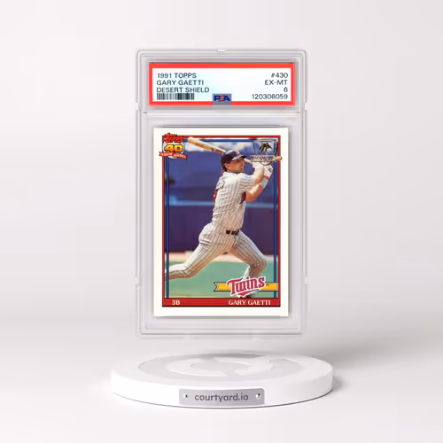 1991 Topps Desert Shield #430 Gary Gaetti (PSA 6 EX-MT)