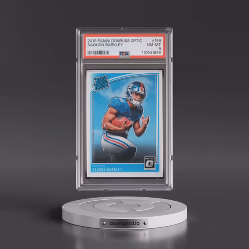 2018 Panini Donruss Optic #156 Saquon Barkley (PSA 8 NM-MT)