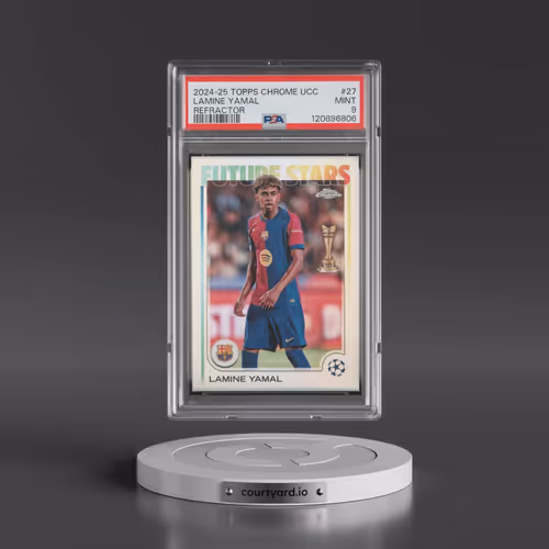 2024-25 Topps Chrome UEFA Club Competitions #27 Lamine Yamal - Refractor (PSA 9 MINT)