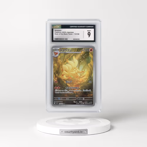 2023 Ruler of the Black Flame #110/108 Ninetales - Art Rare (CGC 9 MINT)