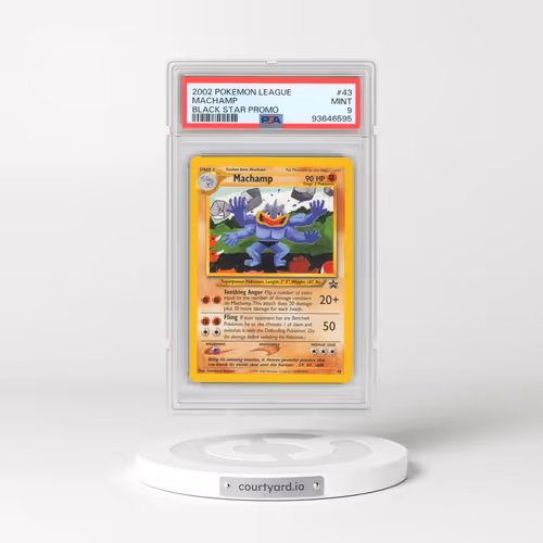 2002 Pokémon League Promo Black Star #43 Machamp (PSA 9 MINT)