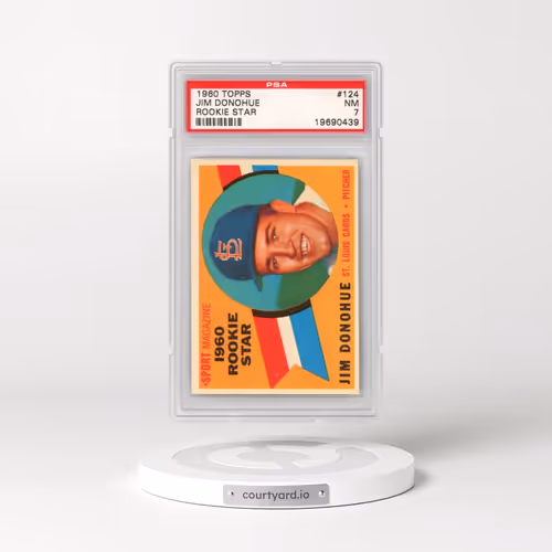 1960 Topps #124 Jim Donohue - Rookie Star (PSA 7 NM)