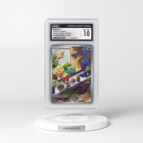 2024 Stellar Crown - SCR EN #143/142 Bulbasaur - Illustration Rare (CGC 10 GEM MINT)