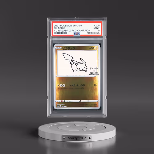 2021 Pokémon S Promo #208 Pikachu - YU Nagaba X Pokemon Card Game Campaign (PSA 9 MINT)