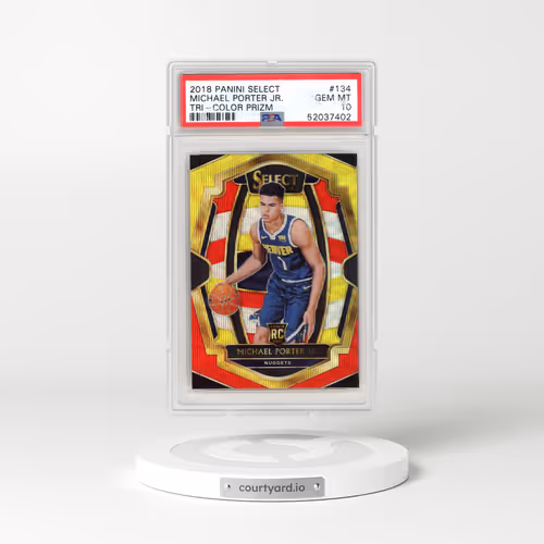 2018 Panini Select #134 Michael Porter Jr. - Tri-Color Prizm (PSA 10 GEM MINT)